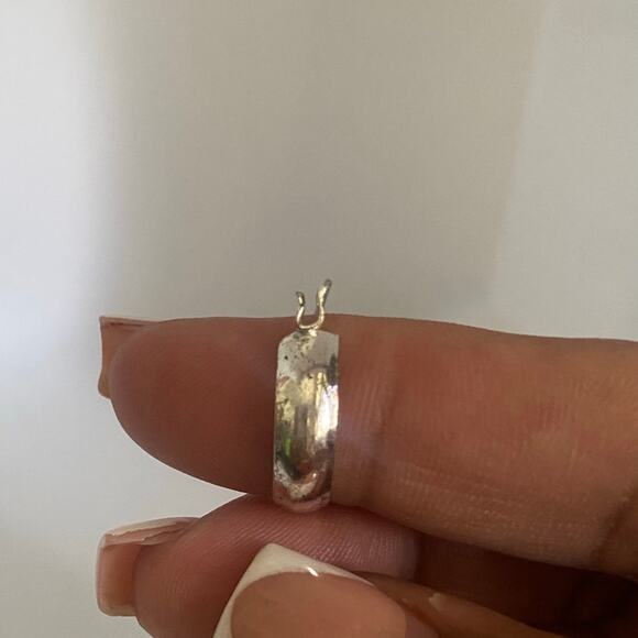 Vintage 90s Small Silver Tone Hoop Earrings 1” Latch Back Nickel Free Minimalist - Picture 15 of 17